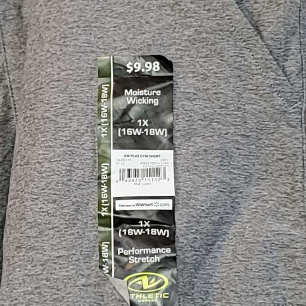 Athletic Works Women's Gray Athletic Shorts Size-1X - Picture 3 of 4